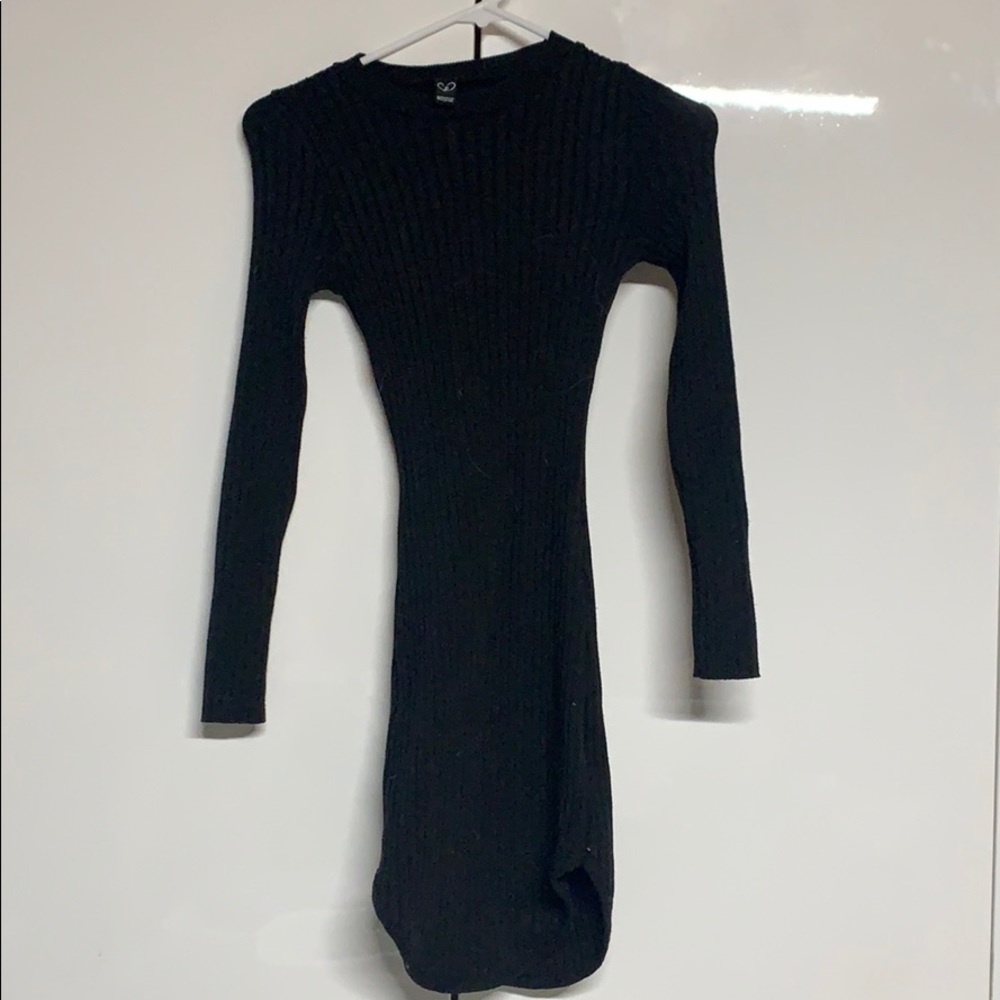 Knit Black Bodycon Dress